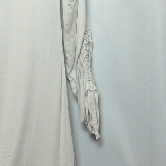 READ Young Fabulous & Broke Asymmetrical Long Sleeve Bodycon Dress L White/Cream - Picture 8 of 9